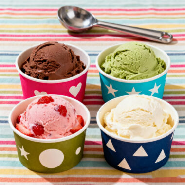 Double wall premium paper ice cream cups for dessert packaging