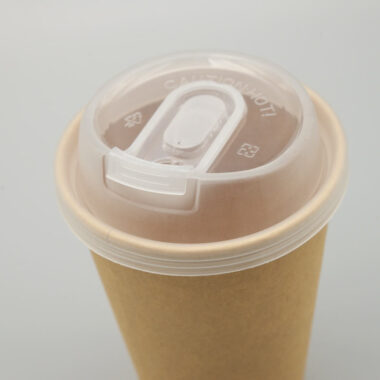 Multifunctional disposable plastic cup lid for coffee and milk tea