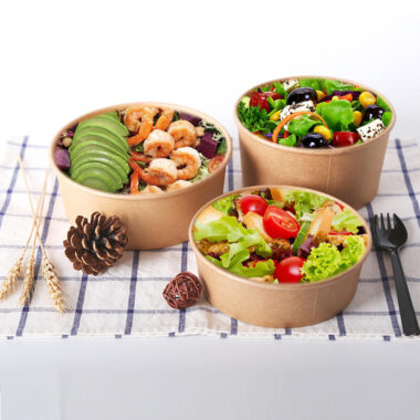 Oil and water resistant paper food bowl for takeaway