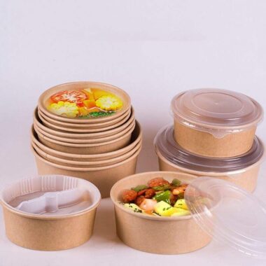 Oil and water resistant paper food bowl for takeaway