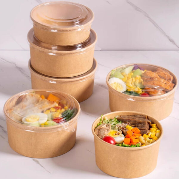Oil and water resistant paper food bowl for takeaway