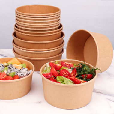 Oil and water resistant paper food bowl for takeaway