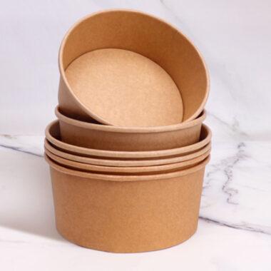 Oil and water resistant paper food bowl for takeaway